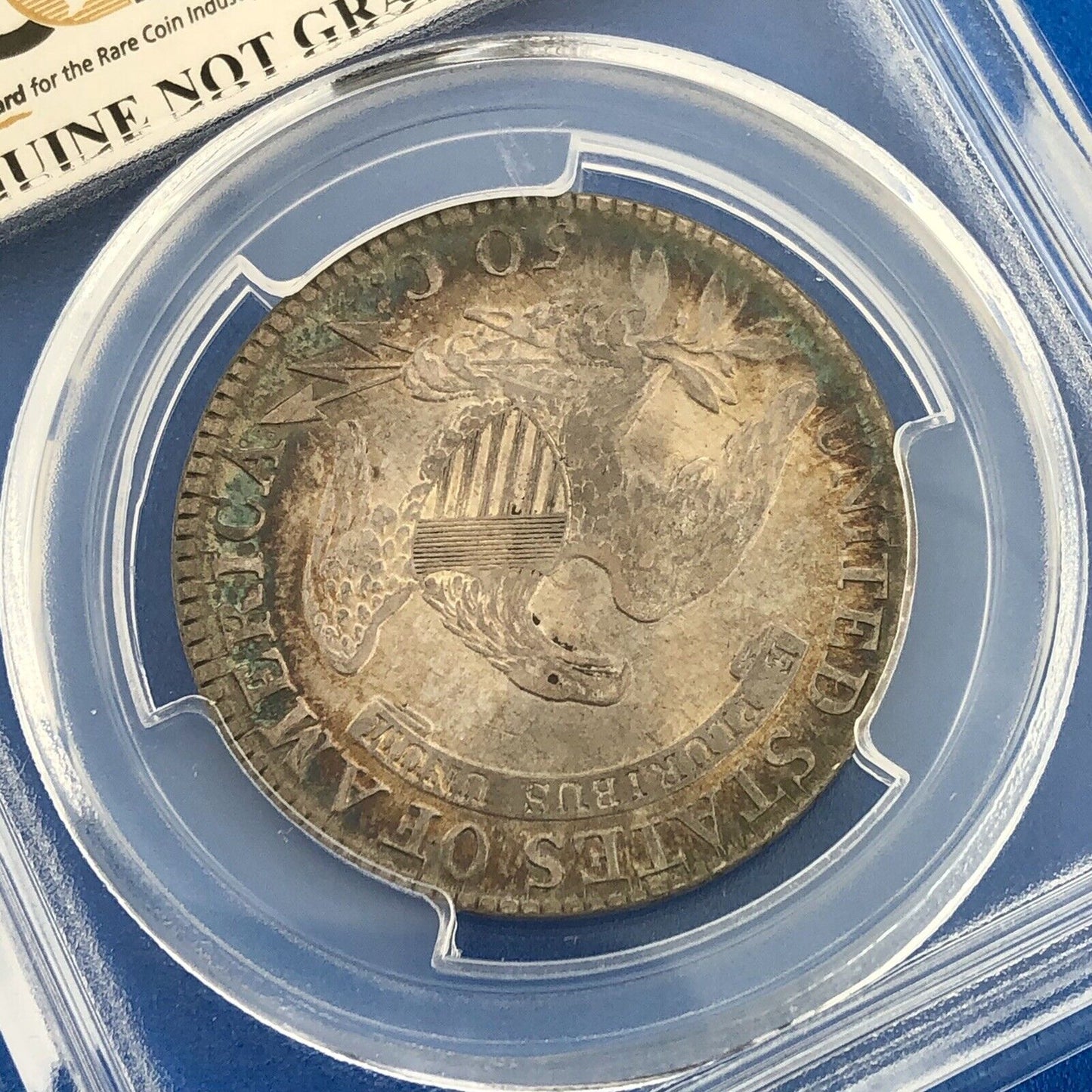 1818 Capped Bust Silver Half Dollar 50c Lettered Edge PCGS Genuine AU Details