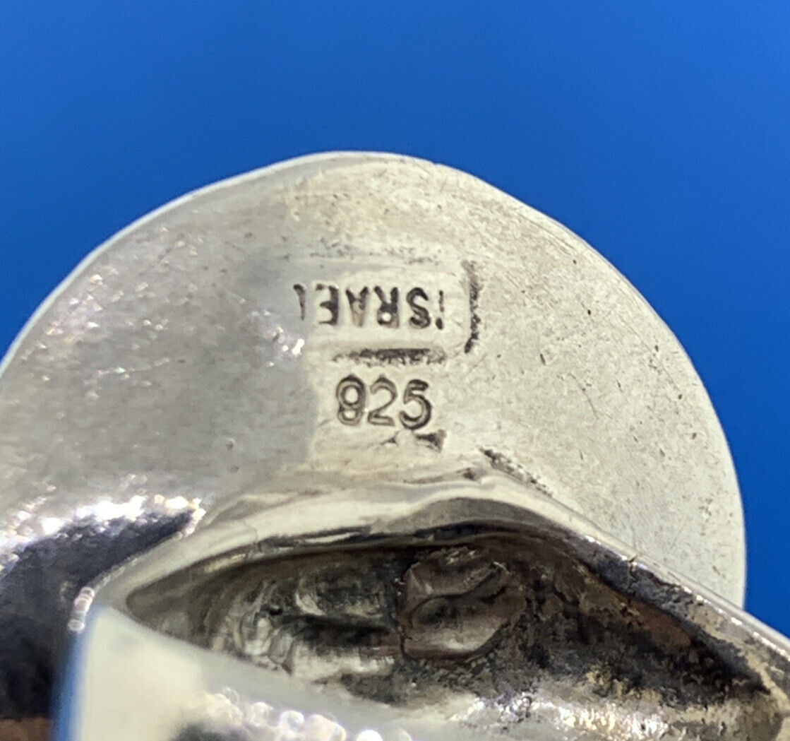 925 Sterling Silver Silpada Pearl Modernist Flower Crop Circle Statement Ring