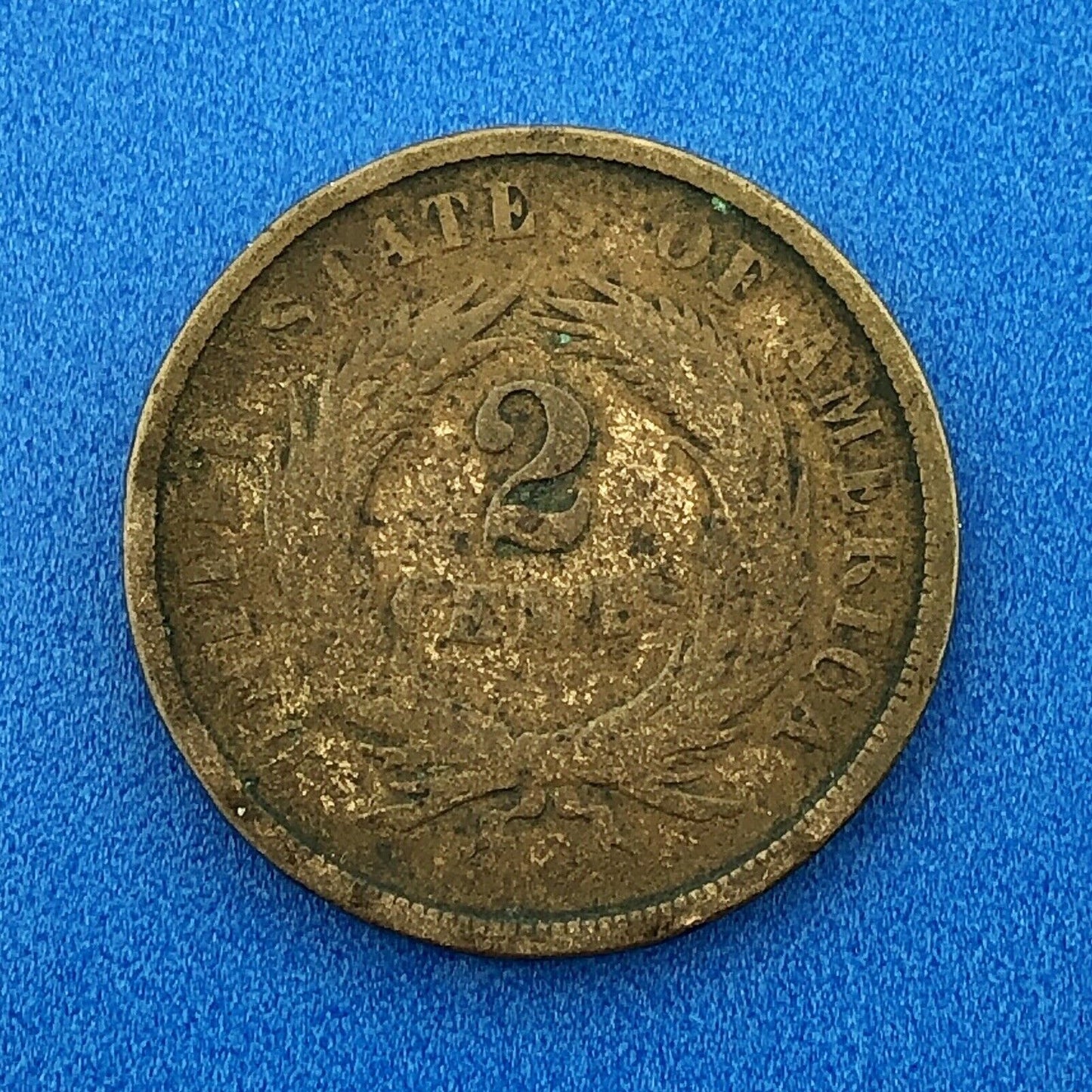 1865 P United States Bronze Two Cent Piece $.02 2c Philadelphia Mint Coin