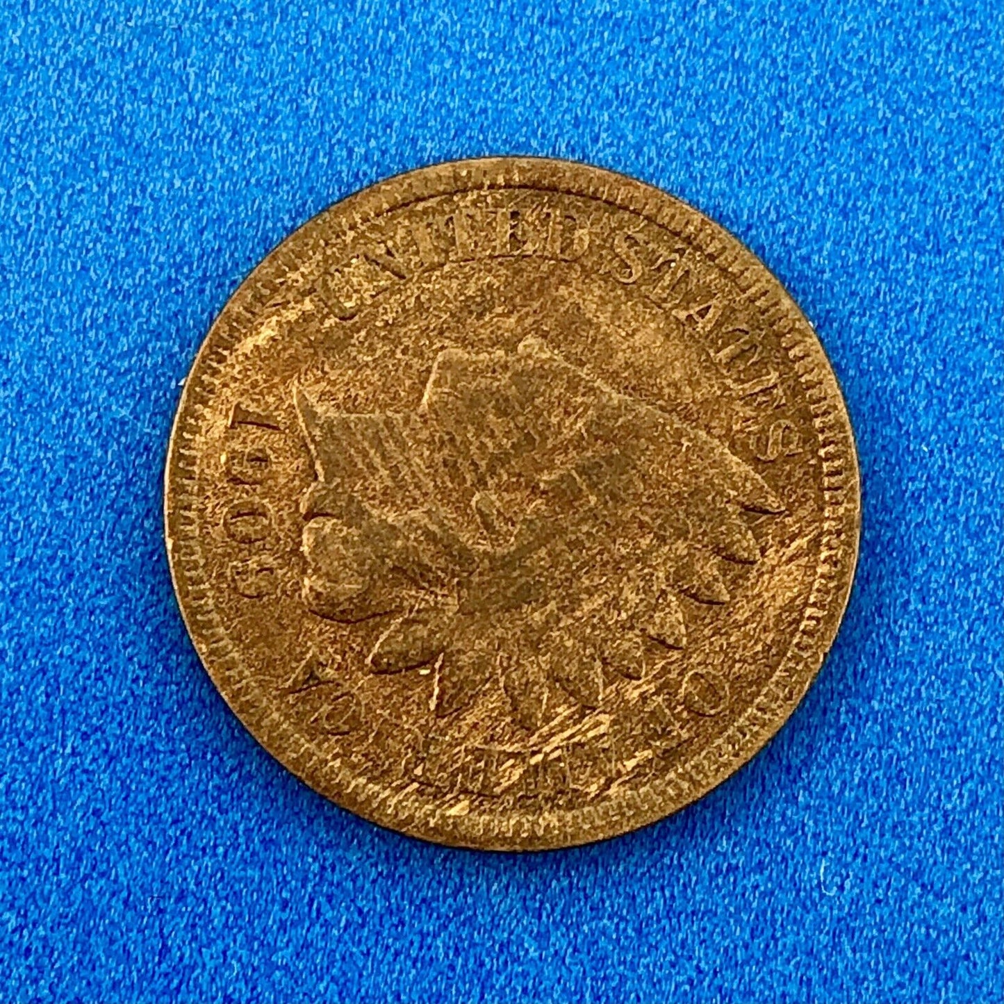 1909 S Indian Head One Cent Penny Type 3 Bronze Better Key San Francisco Coin
