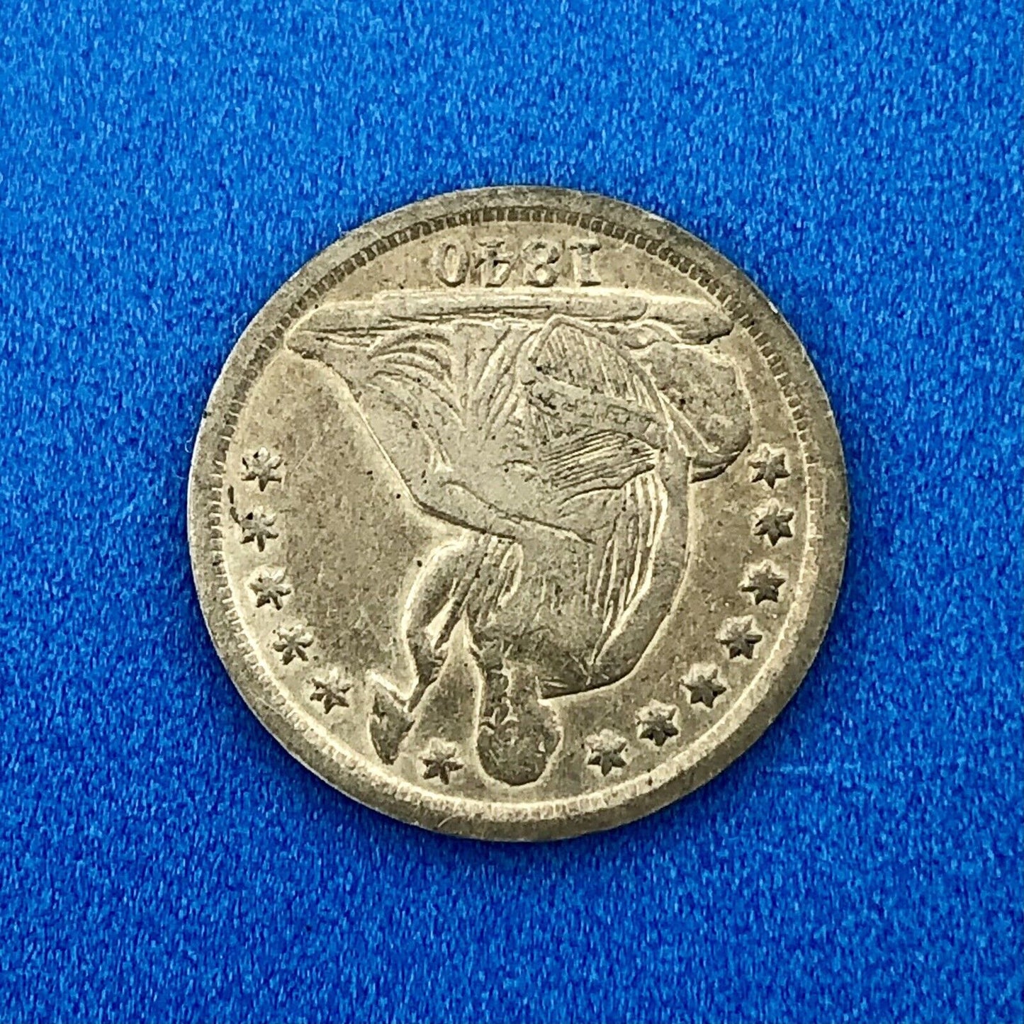 1840 P Seated Liberty Half Dime Variety 2 Obverse Stars Better Philadelphia Mint