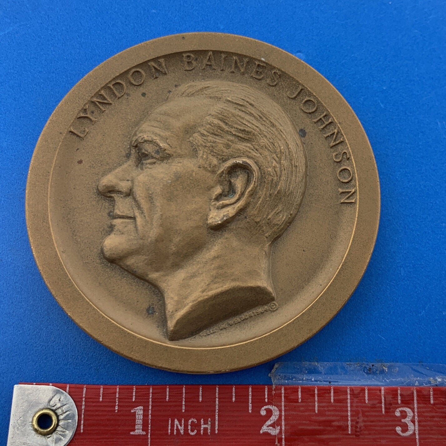 1965 Lyndon Baines Johnson US Treasury Medallic Art Co Bronze Inauguration Medal