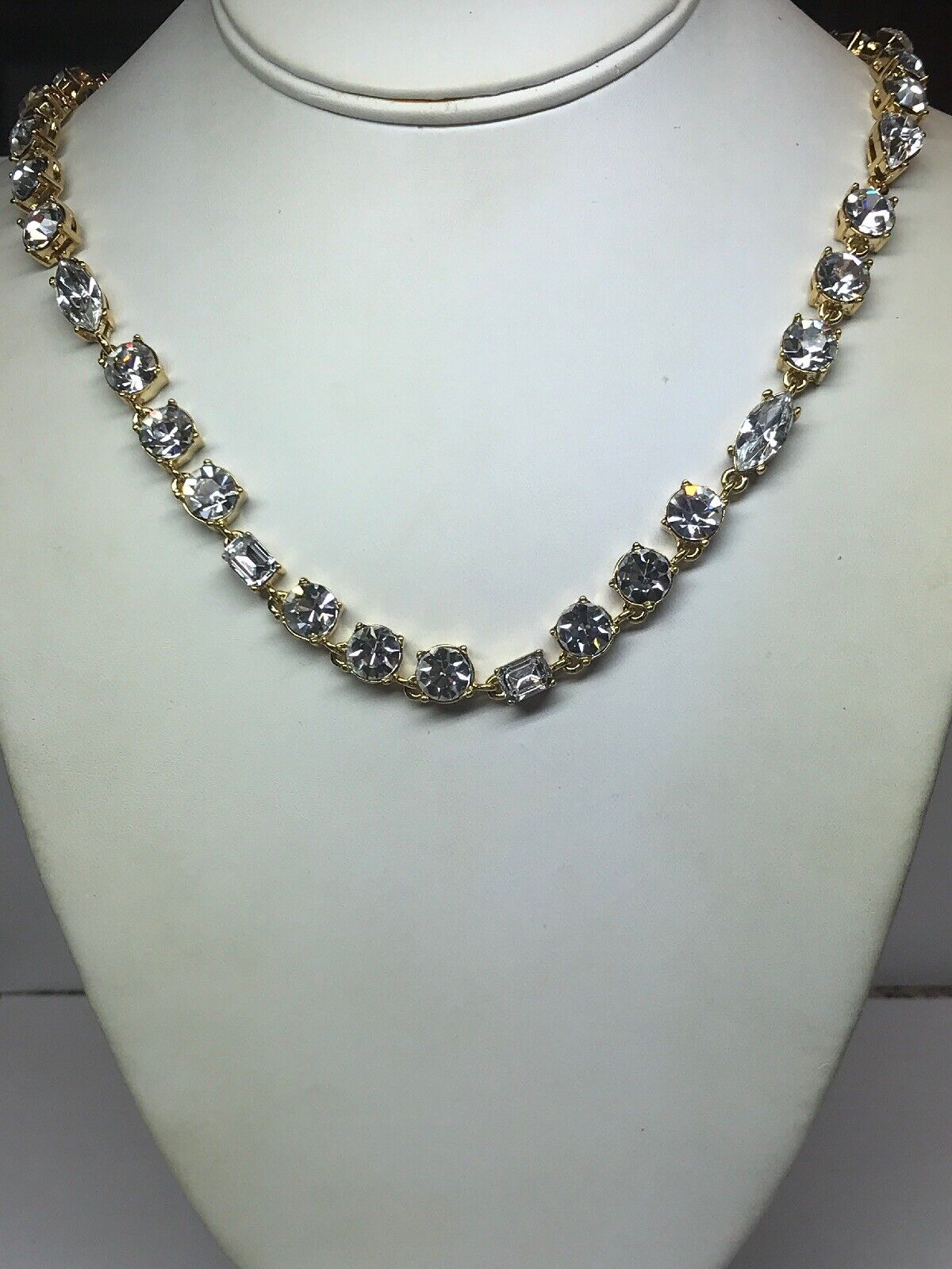 HSN Universal Studios Vault Collection Gold Tone Rhinestone Statement Necklace