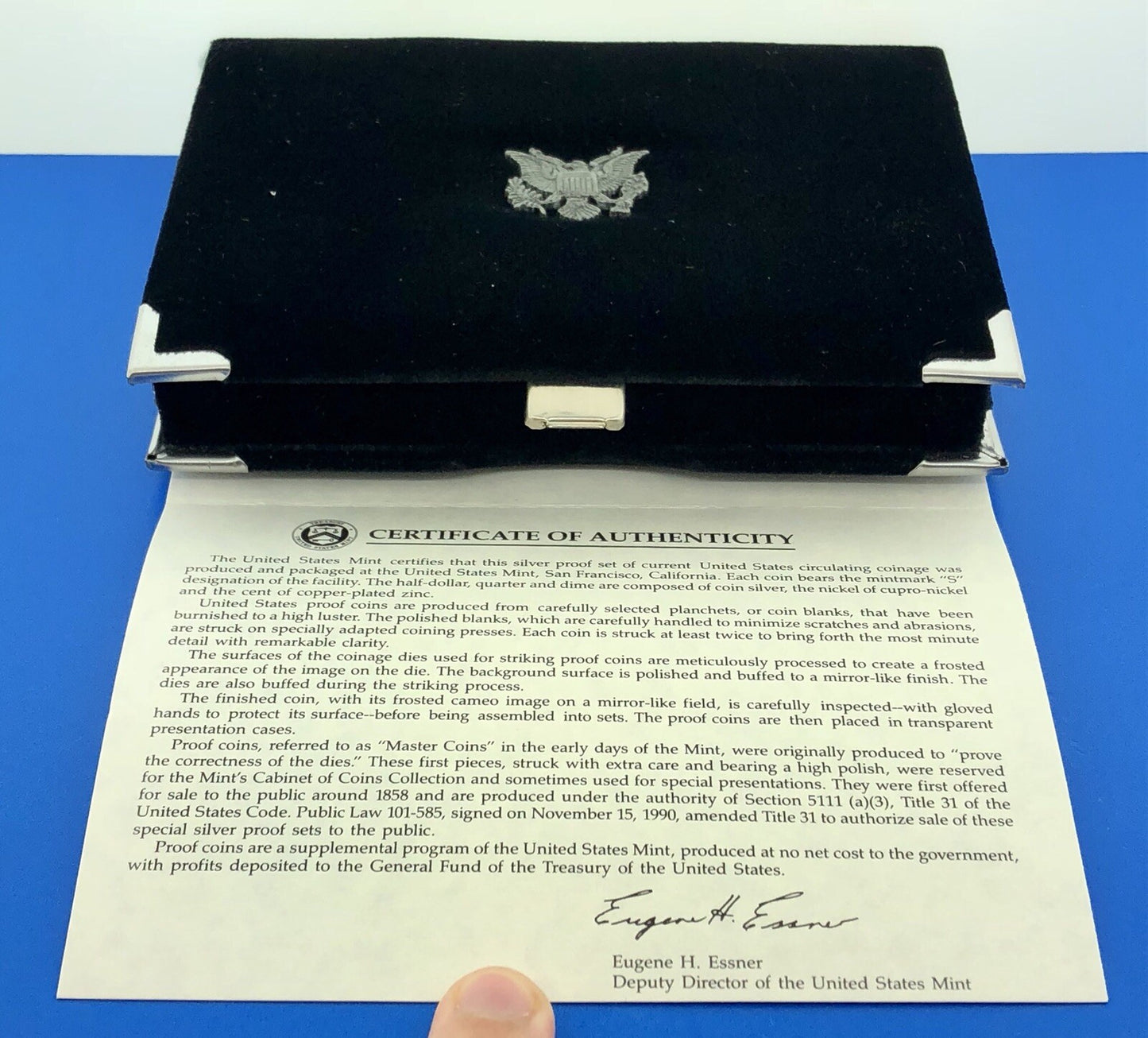 1992 S United States Mint Premier Silver Proof Set 5 Gem Coins OMP/COA