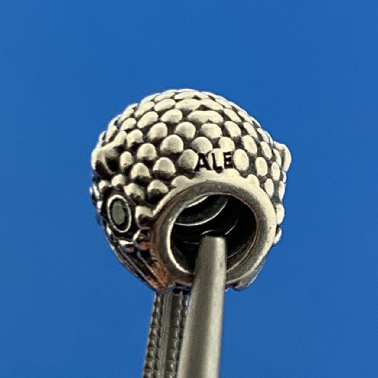 Authentic PANDORA 925 Sterling Silver Green CZ Wise Owl Bracelet Charm 791211CZN