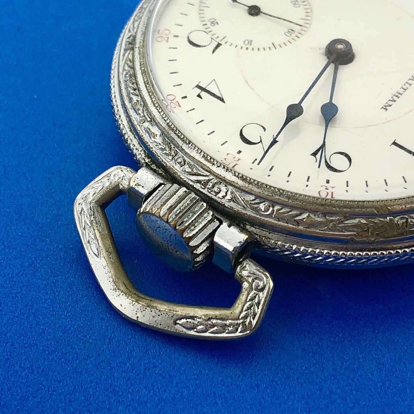 Waltham Silver Toned Open Face Grade 635 17j Model 1908 Pocket Watch Not Running
