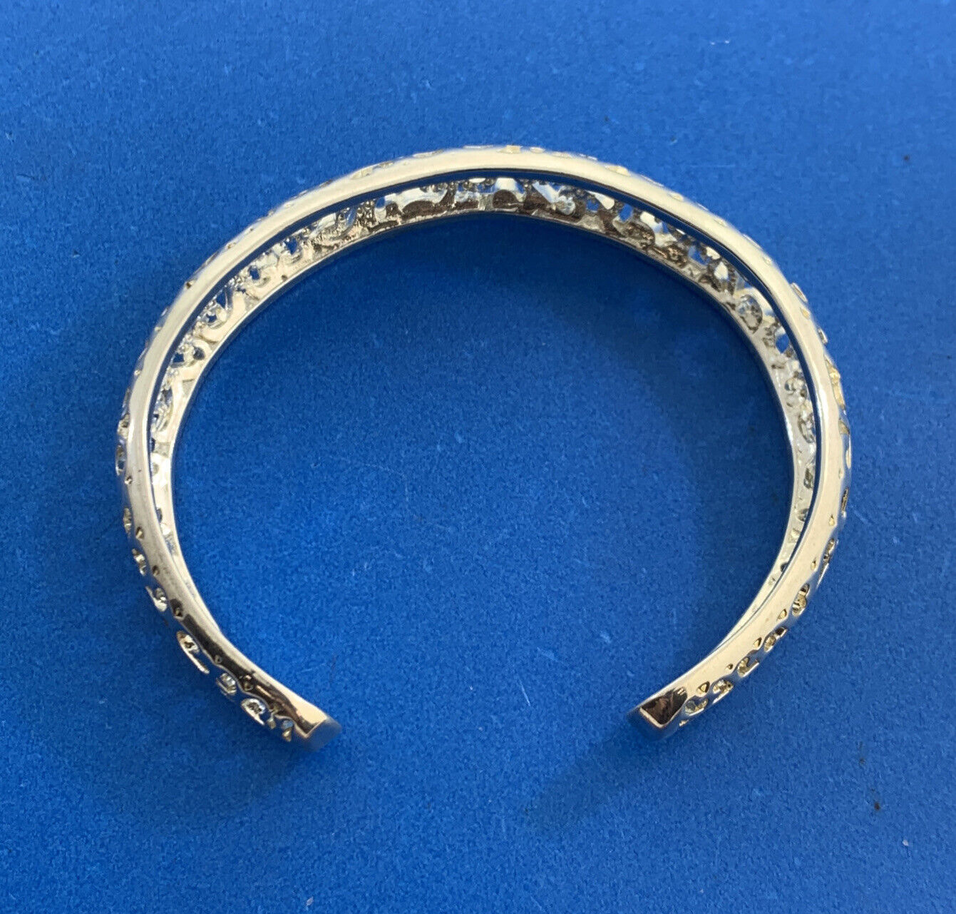 Designer 925 Sterling Silver Whimsical Scroll Open Cuff Bracelet