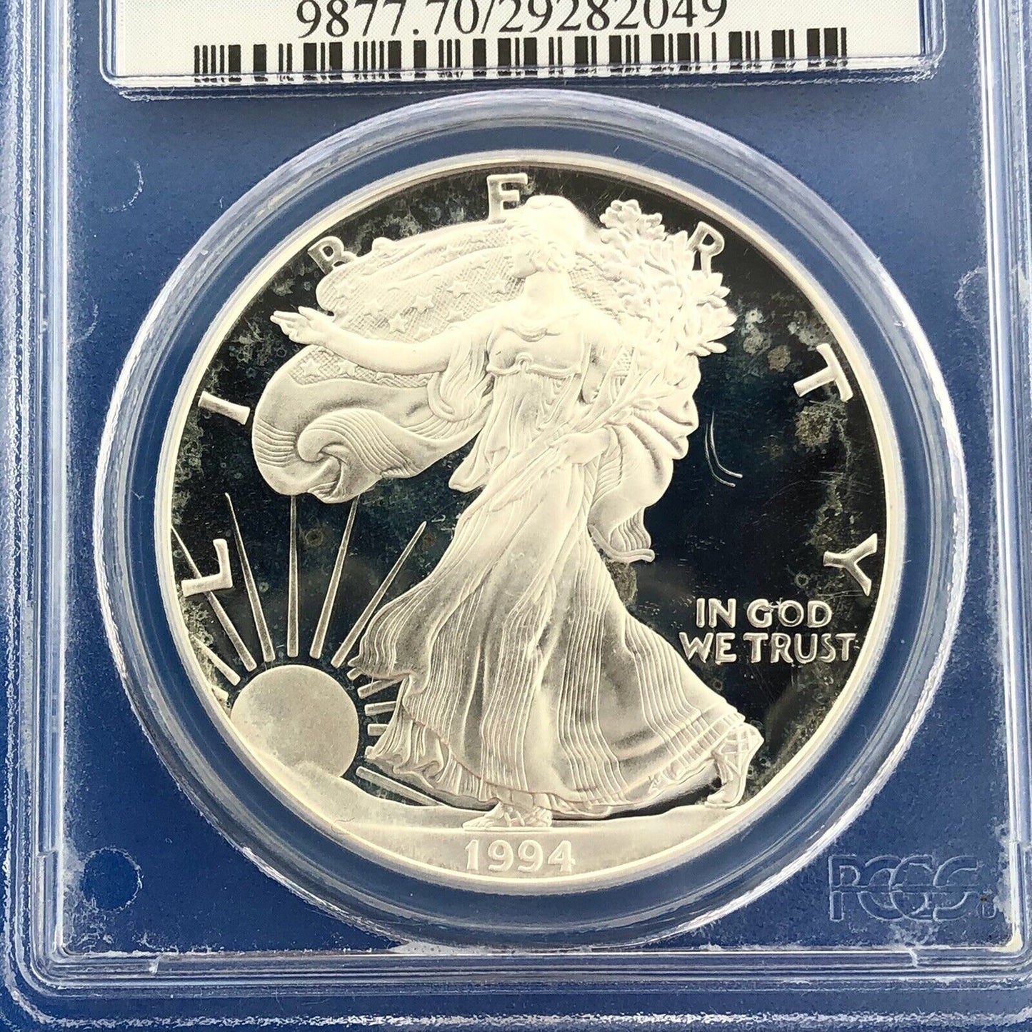 1994 P Proof Silver Eagle 999 Fine Silver PCGS PR70 DCAM Deep Cameo