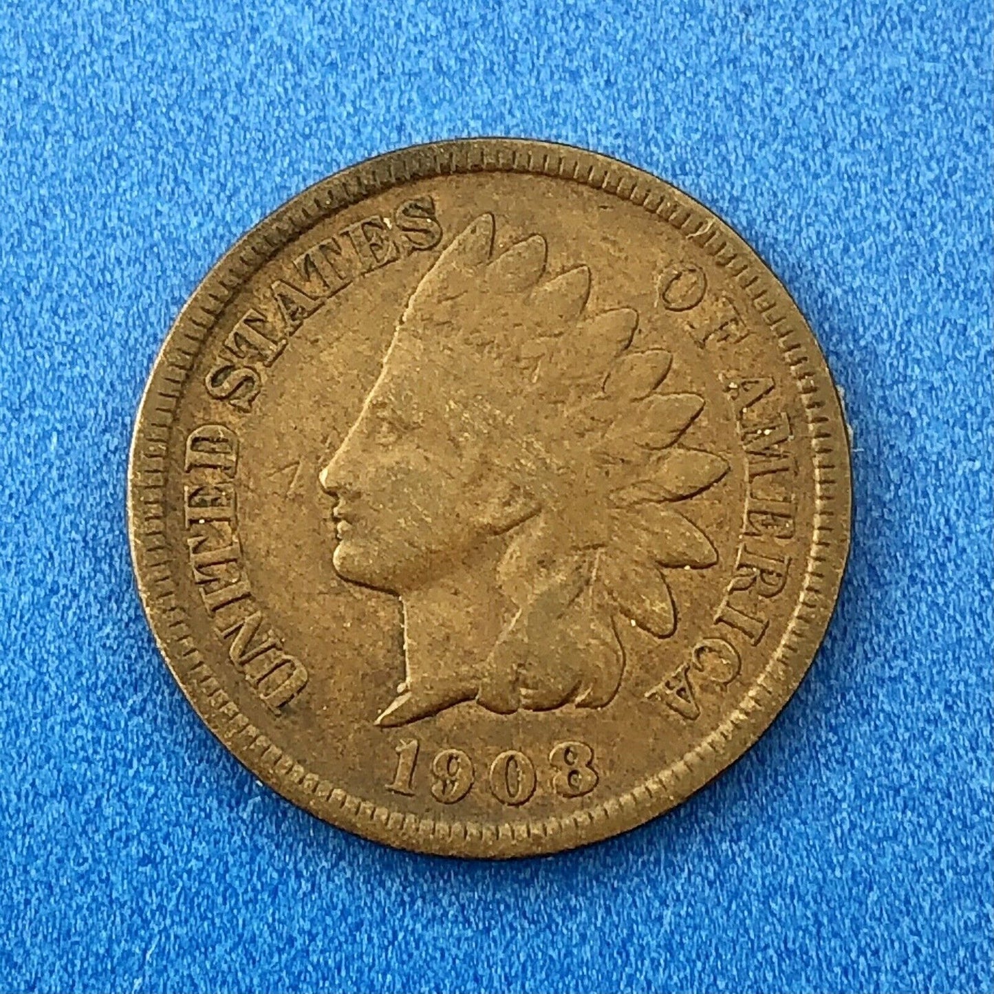 1908 S Indian Head One Cent Penny Type 3 Bronze Better Key San Francisco Coin