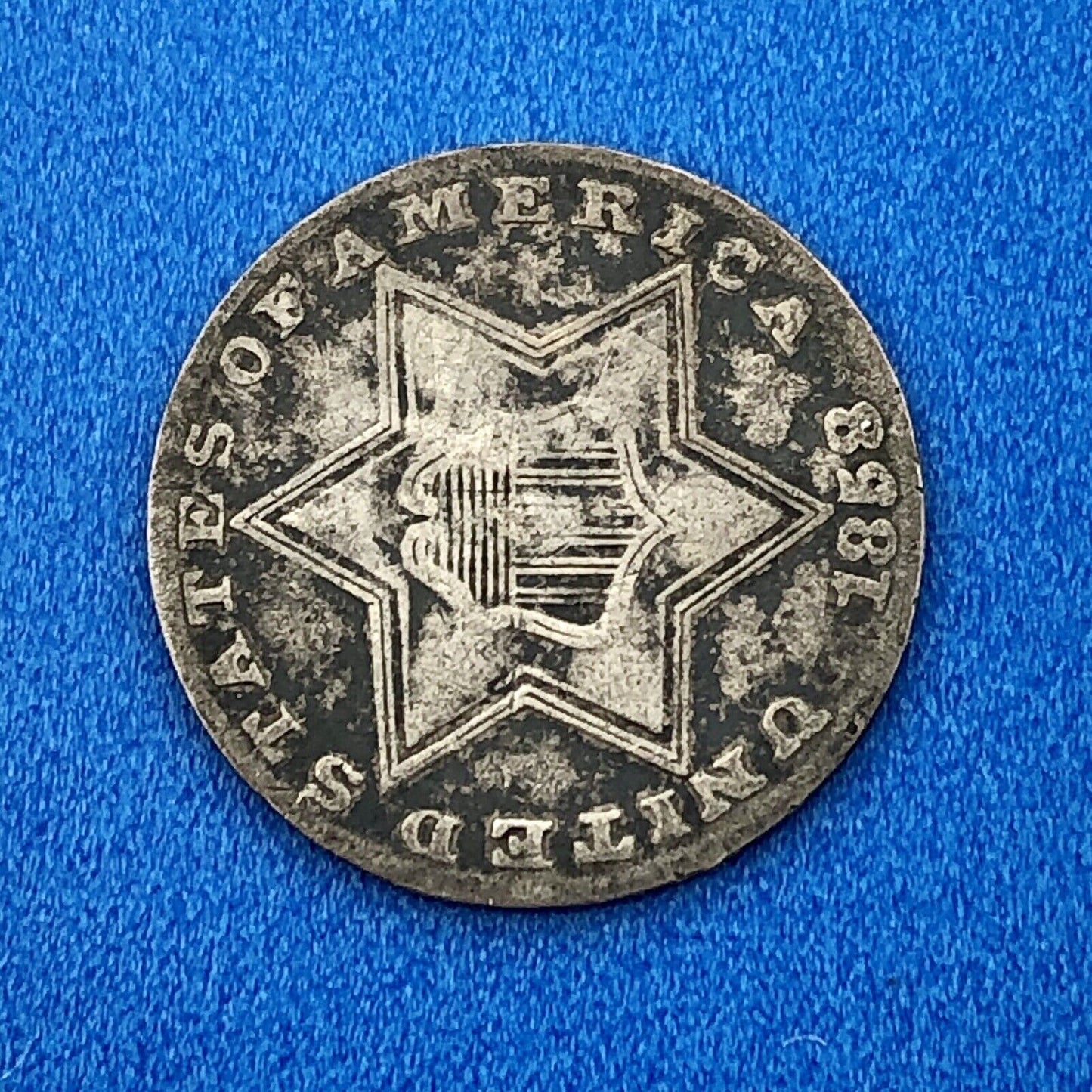 1858 P 3 Cent Silver Three Cent Piece 3c Better Key Philadelphia Mint Coin