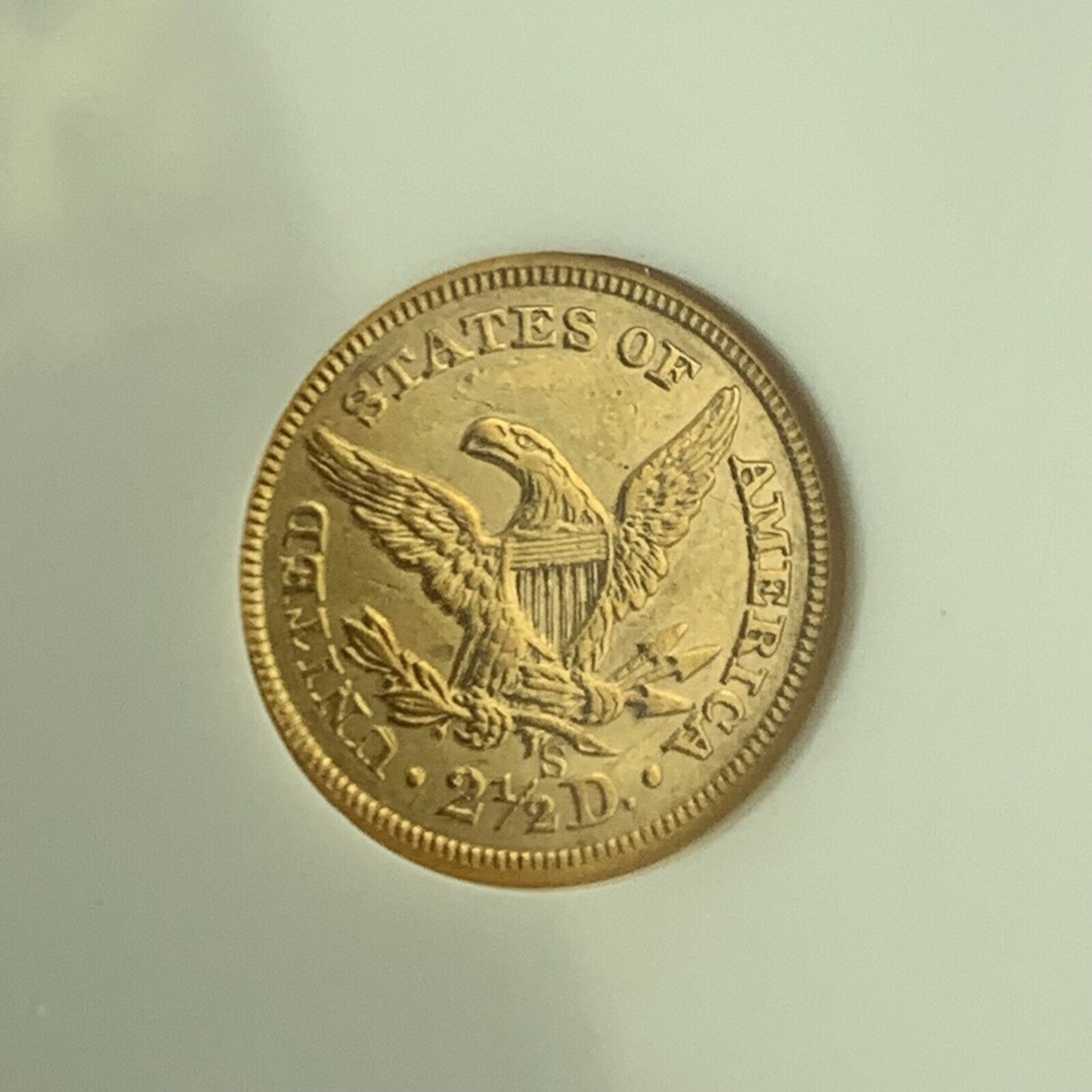 1862 S San Francisco $2.50 Coronet Head 90% Gold Quarter Eagle NGC AU53 Coin