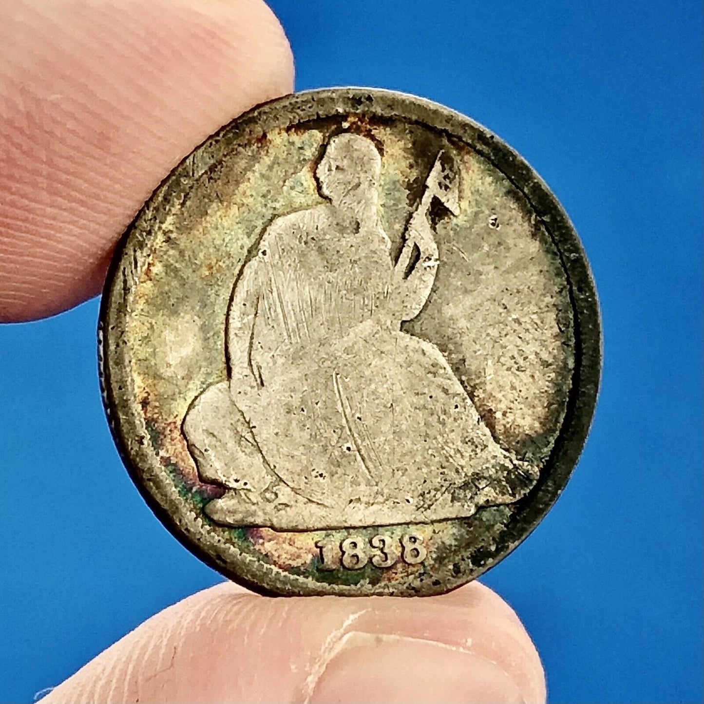 1838 O Seated Liberty Silver Dime No Stars Type 1 Better Key New Orleans Coin