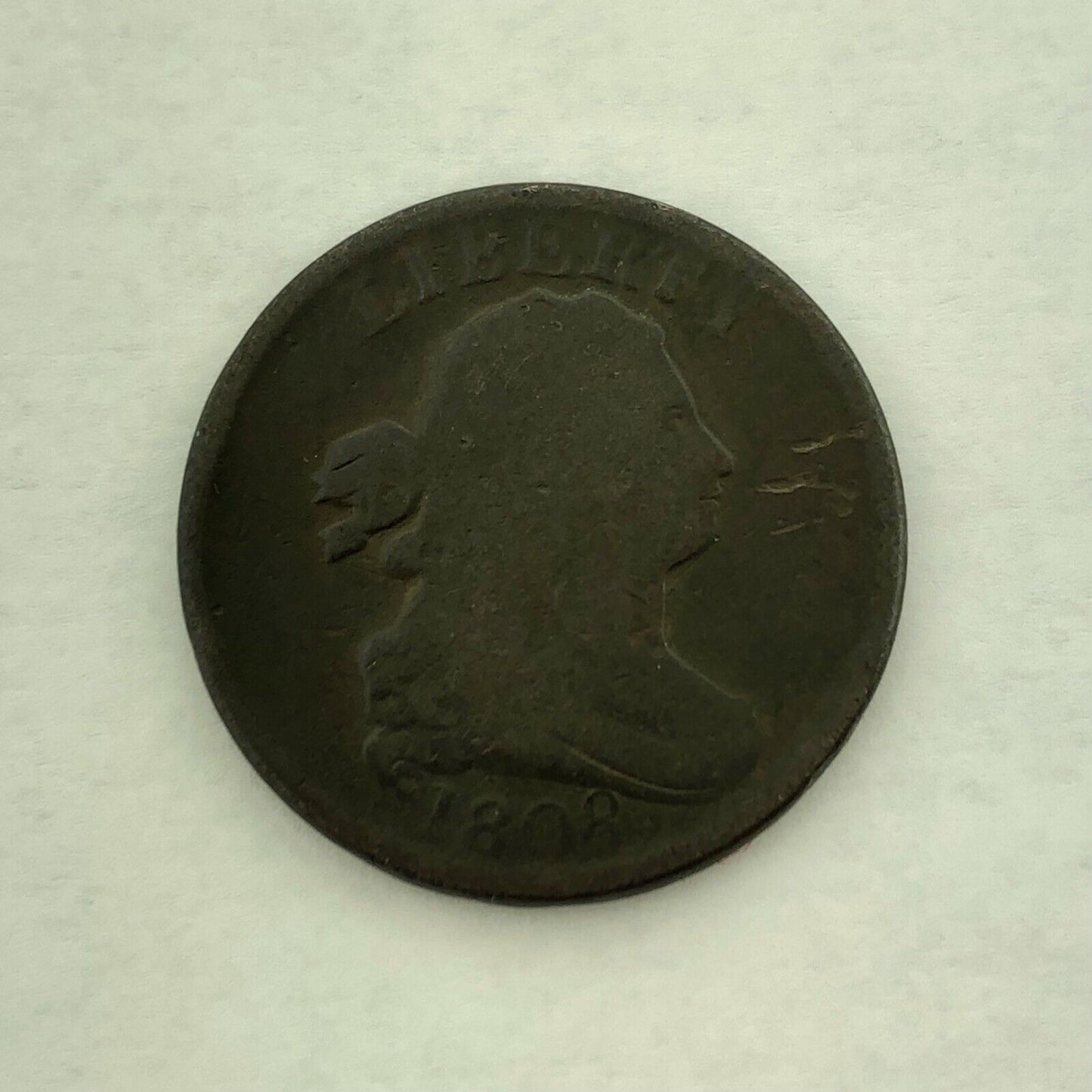 1808 Draped Bust Half Cent 1/2c Better Philadelphia Early American Copper Coin