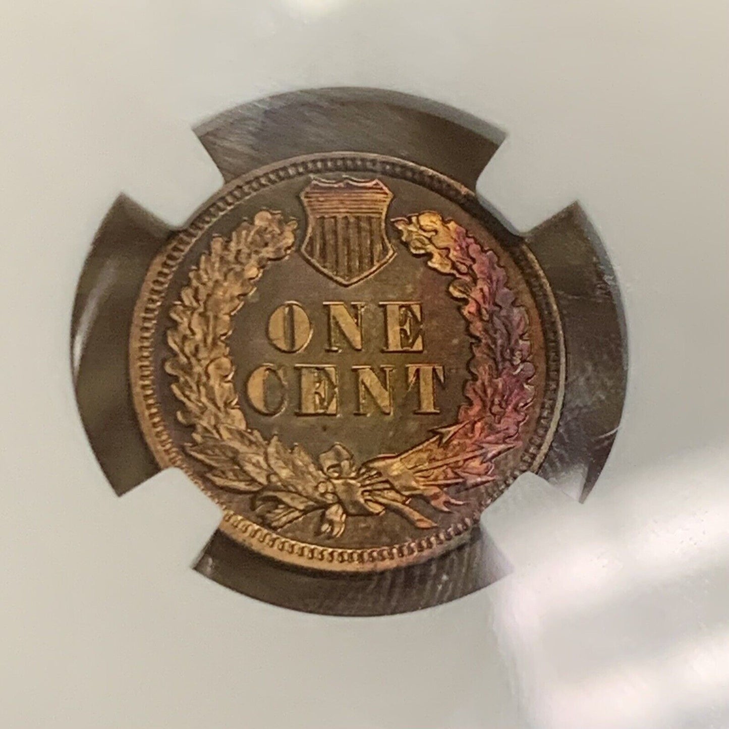 1901 P Proof Bronze Indian Head Cent Altered Color NGC Proof Details Coin