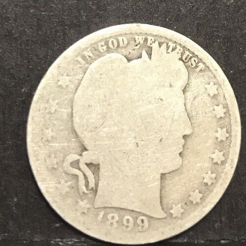 1899 P Silver Barber Quarter Better Key Date Philadelphia Coin Rare Scarce