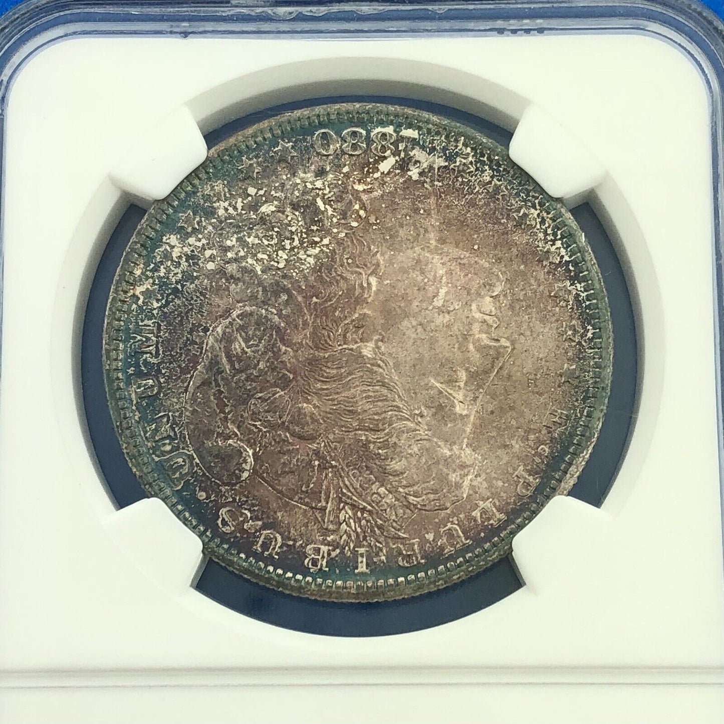 1880 S Morgan Silver Dollar Better Key San Francisco Sunset Tones NGC MS64 Coin