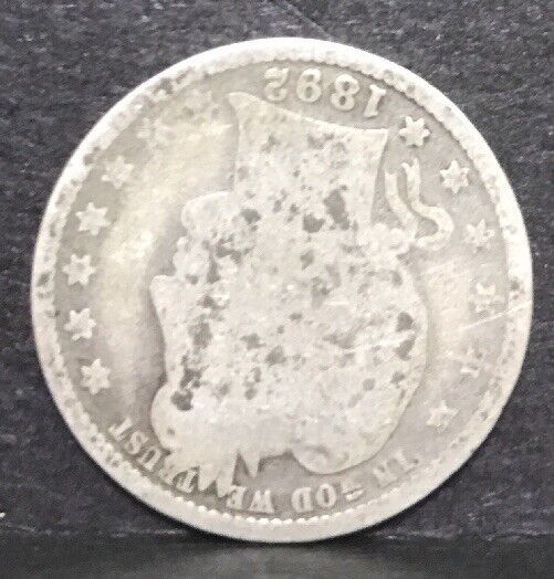 1892 P Silver Barber Quarter Better Key Date Philadelphia Coin Rare Scarce