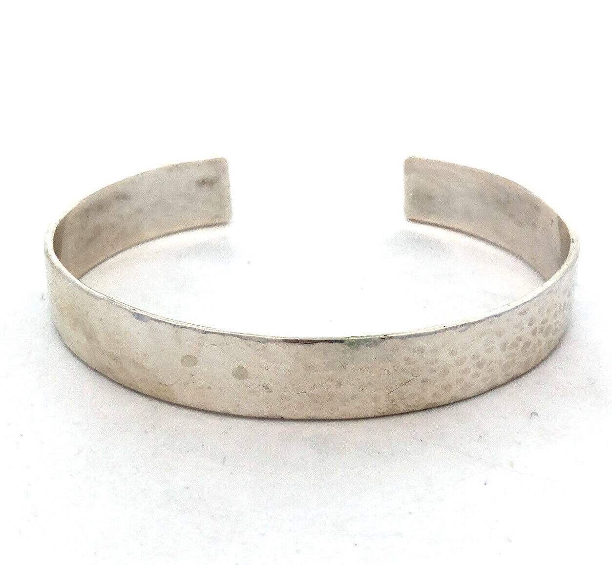 925 Sterling Silver Native American Carolyn Pollack Hammered Open Cuff Bracelet