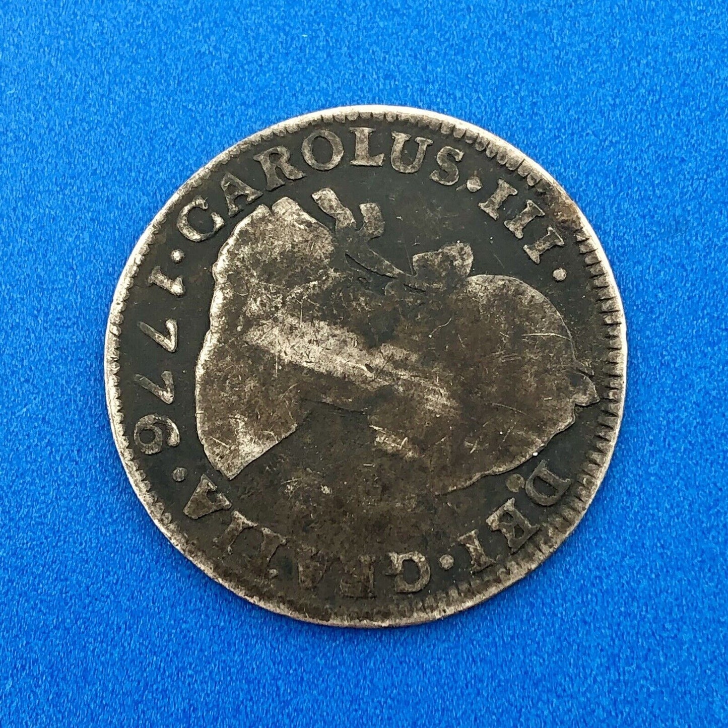 1776 Bolivia Silver 2 Reales Carlos III Potosi Mint JR Colonial Milled Coinage