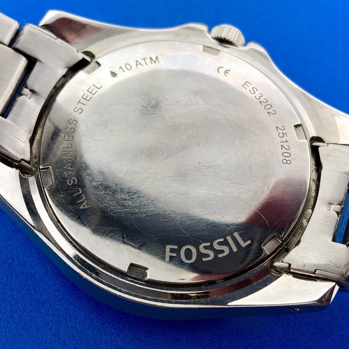 Fossil Ladies Riley Multi Functional ES3202 Chronograph CZ Stainless Steel Watch
