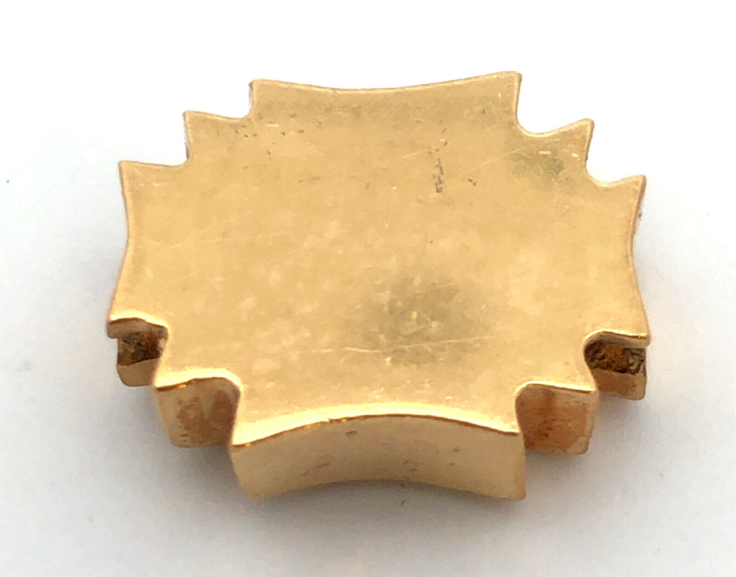Vintage 10K Yellow Gold Oval Carved Cameo Open Work Slide Bracelet Charm