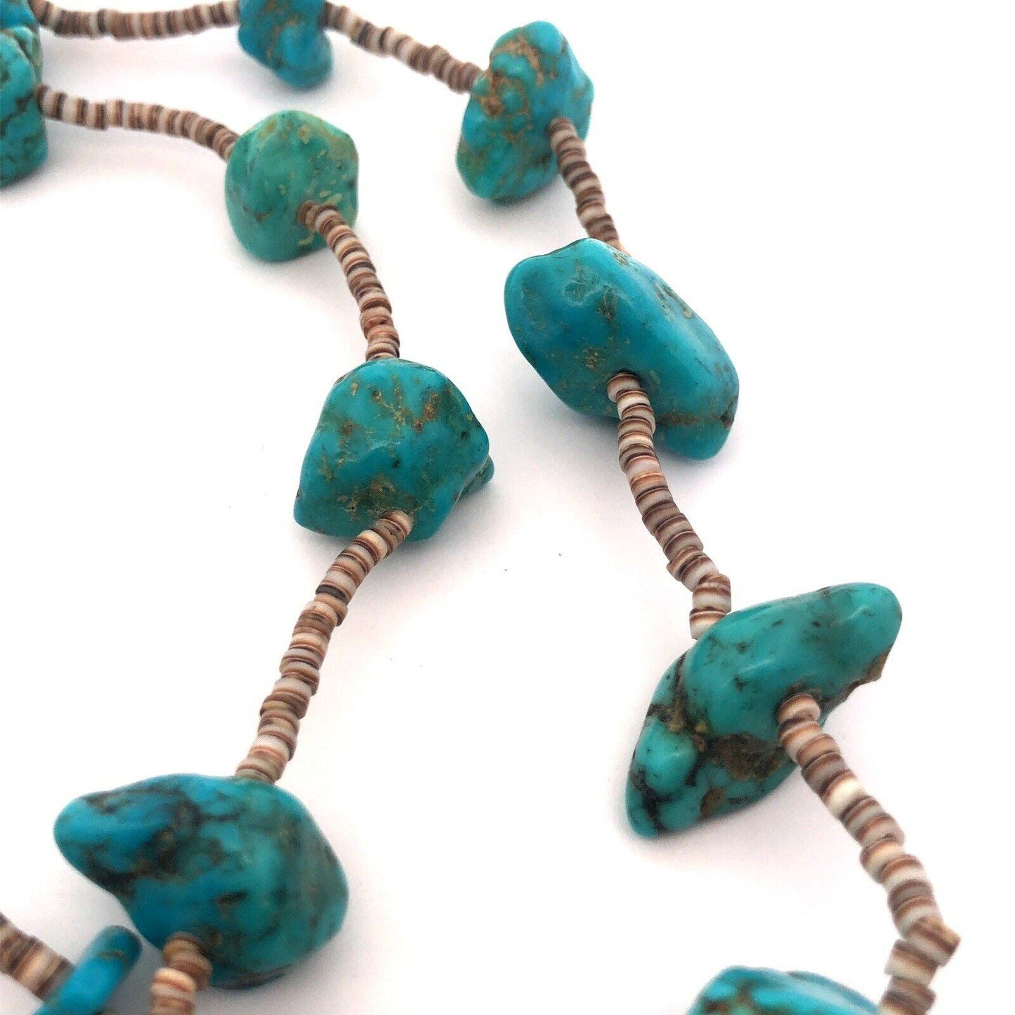 Vintage Native American 925 Sterling Silver Old Pawn Statement Beaded Necklace