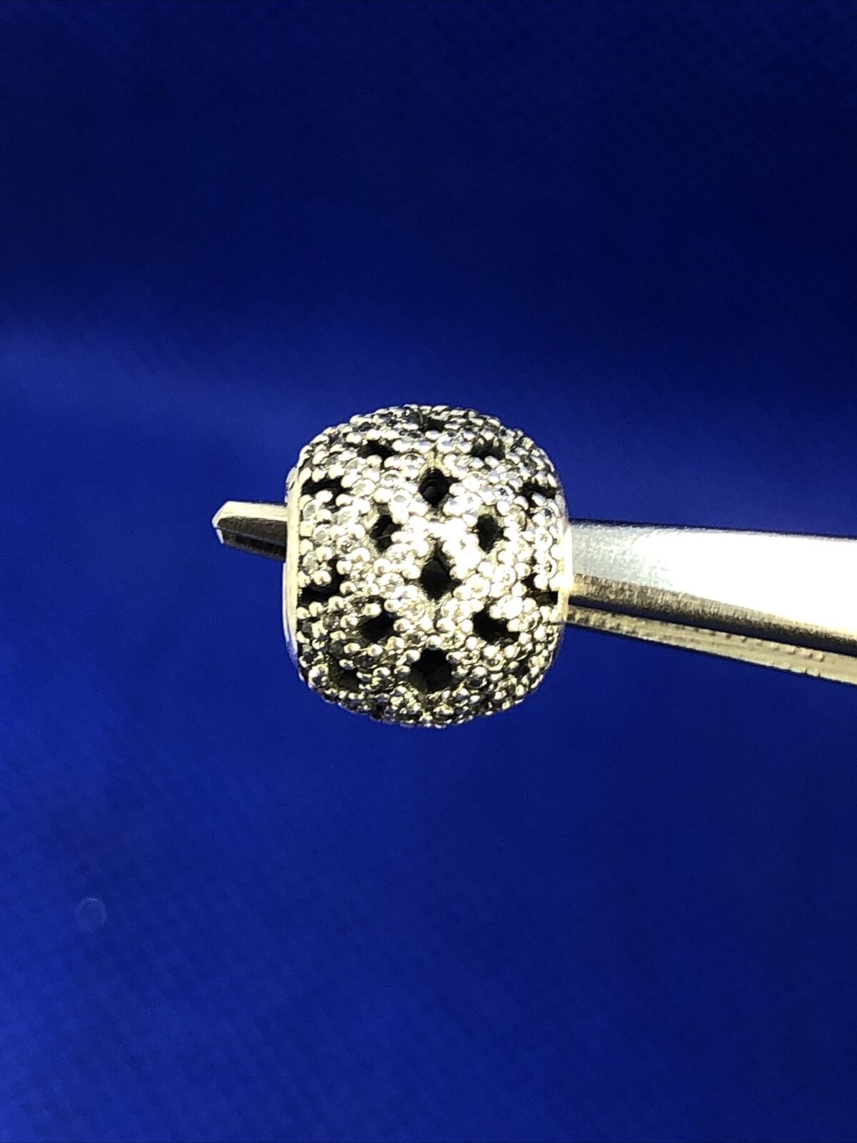 Designer PANDORA ALE 925 Sterling Silver Cubic Zirconia Round Bead Charm