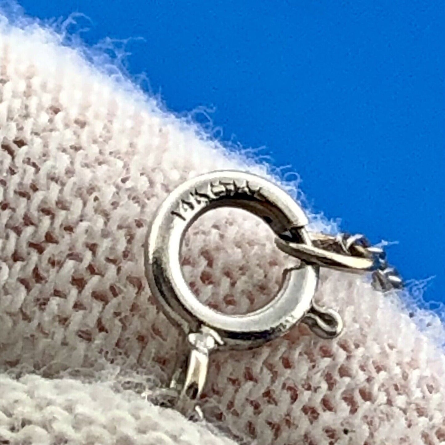 Designer 14K White Gold Polished Diamond Infinity Pendant 18" Necklace