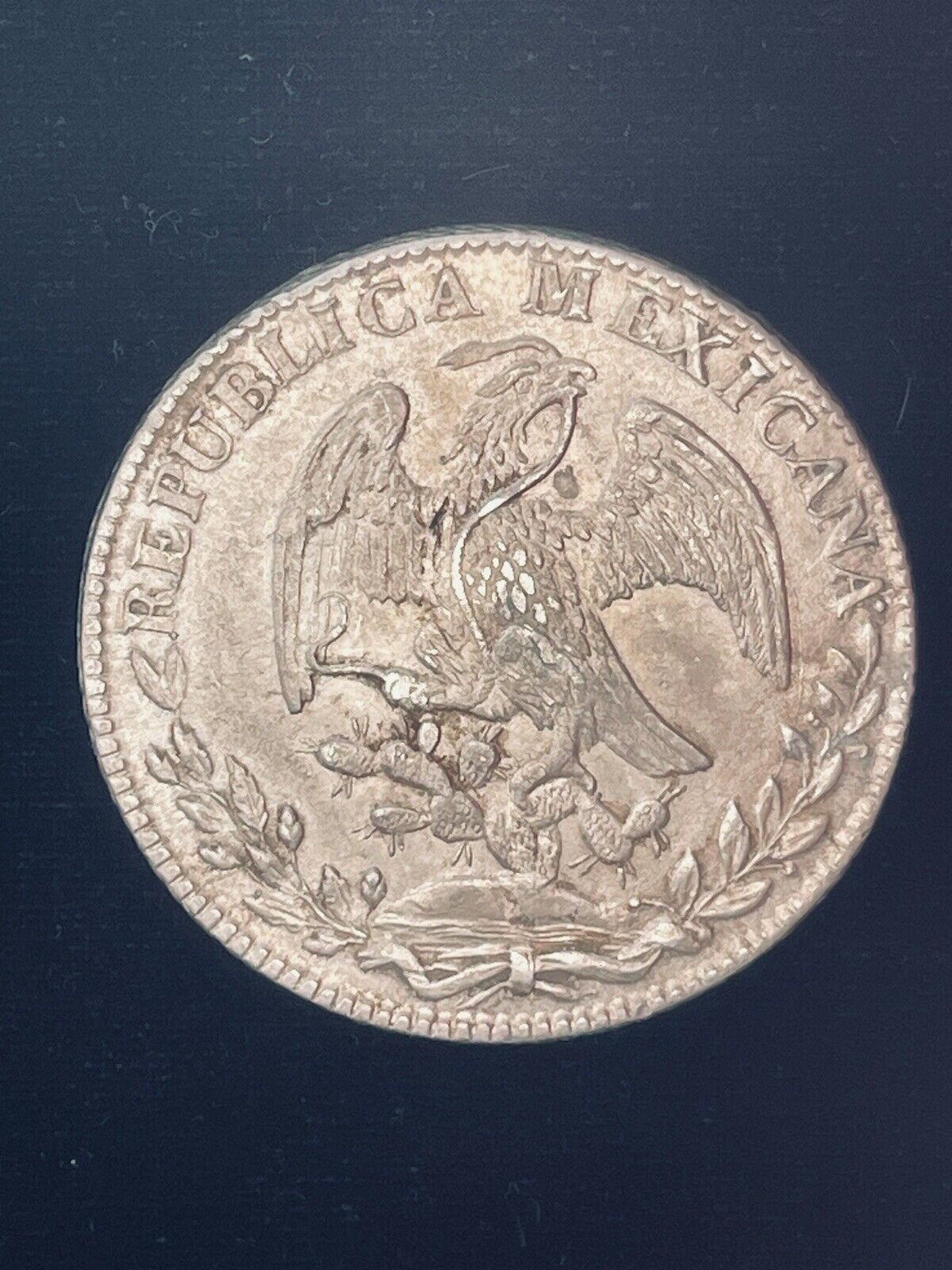 1832 Go Guanajuato Mexico 8 Reales .903 Silver M.J. 3 Dots After Date Straight J