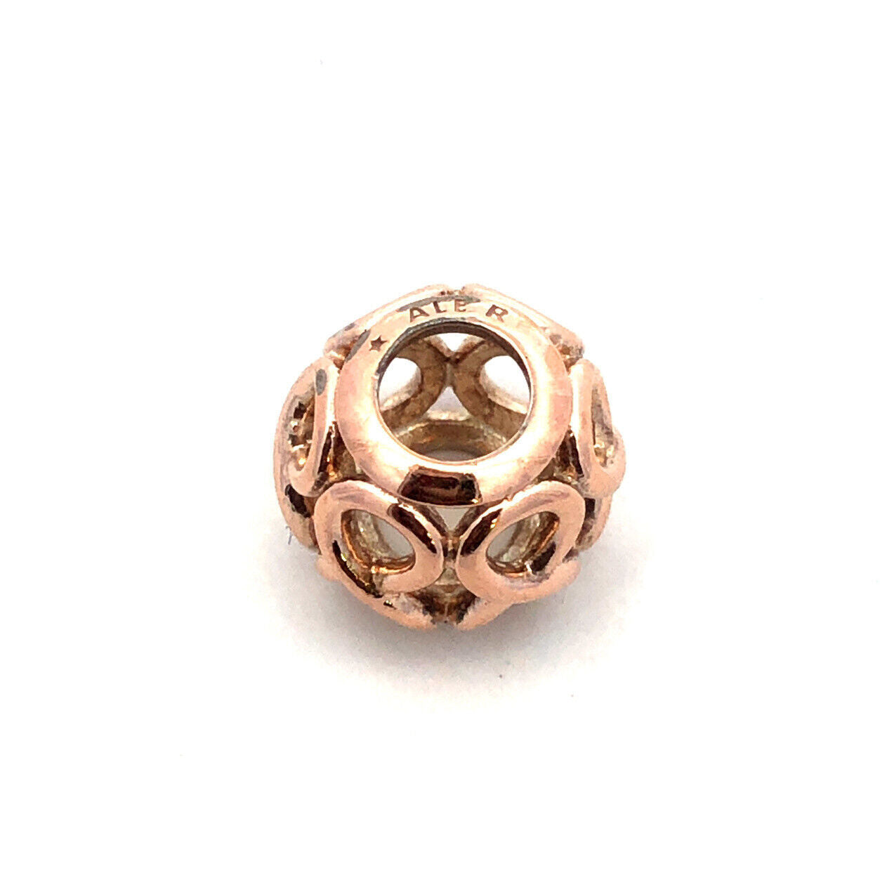 PANDORA ALE 925 Sterling Silver Rose Gold Vermeil Infinite Shine Charm 781872