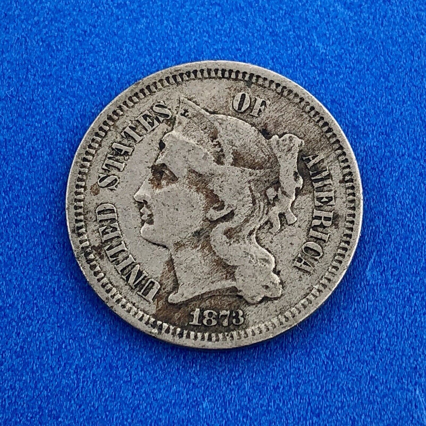 1873 P Nickel Three Cent Piece 3c Better Key Philadelphia Coin Very Good VG