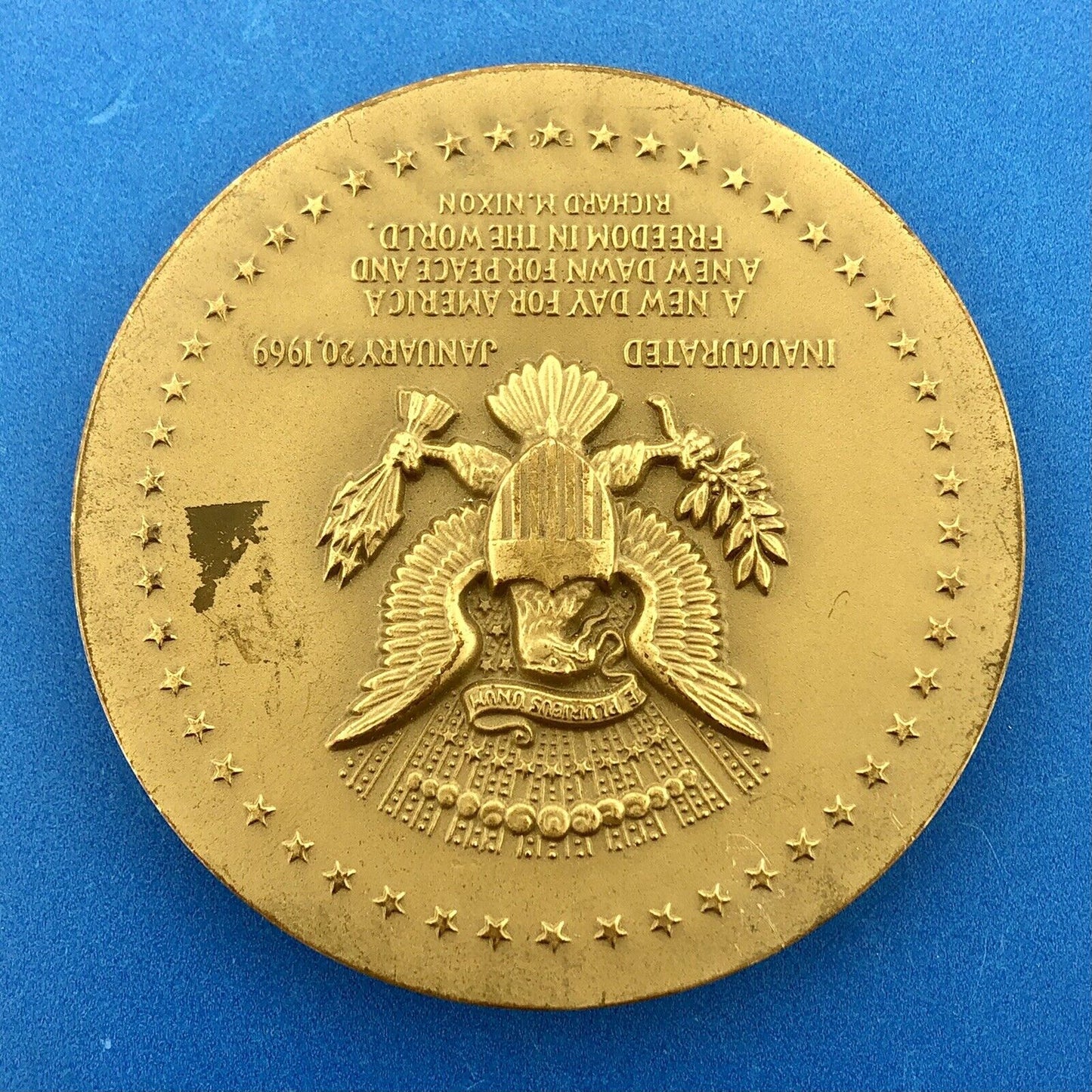 1969 United States Mint Richard Nixon Presidential Inauguration Bronze Medal