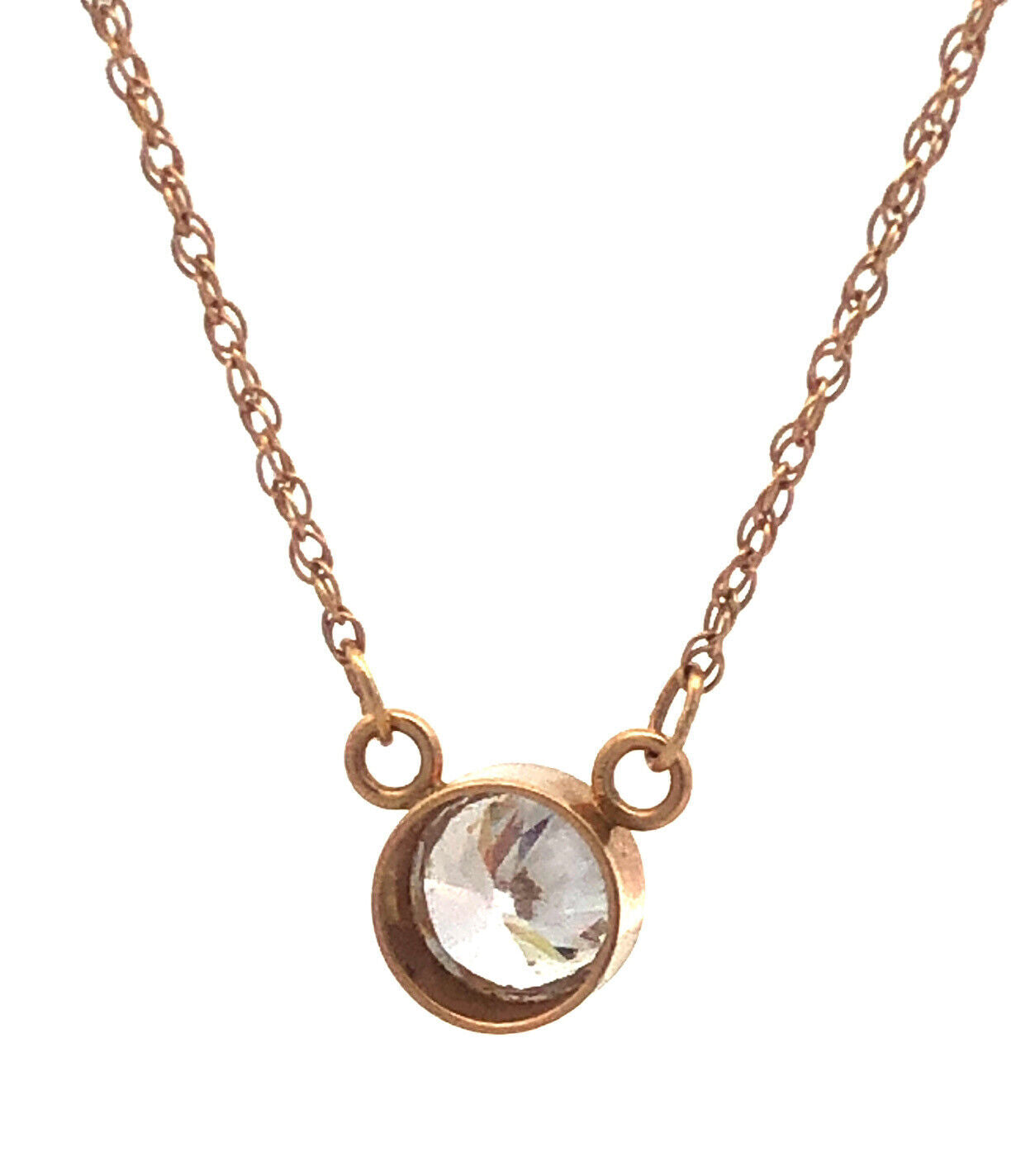 Designer 14K Yellow Gold Diamonique Cubic Zirconia CZ Anniversary Necklace