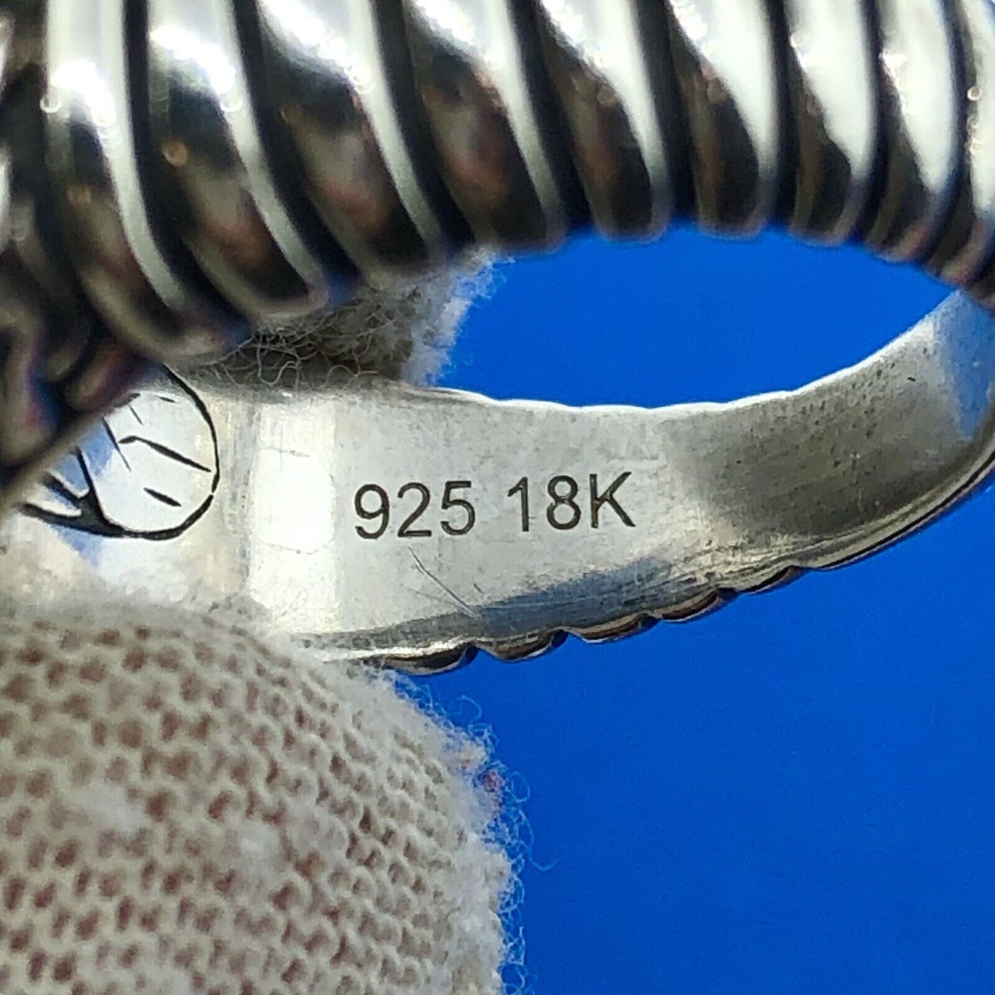 EFFY Sterling Silver 18K Yellow Gold Multi Gemstone Mosaic Balissima Dome Ring