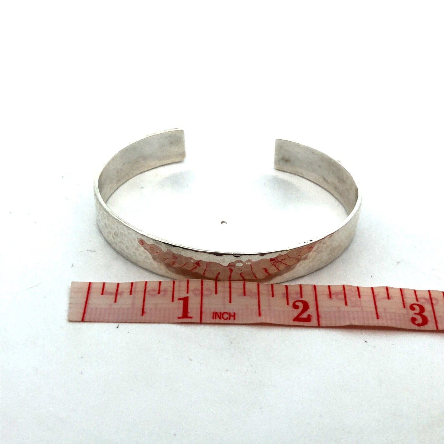 925 Sterling Silver Native American Carolyn Pollack Hammered Open Cuff Bracelet