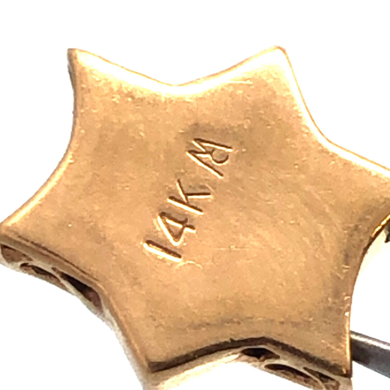 Designer 14K Yellow Gold Square Garnet January Anniversary Starburst Slide Charm