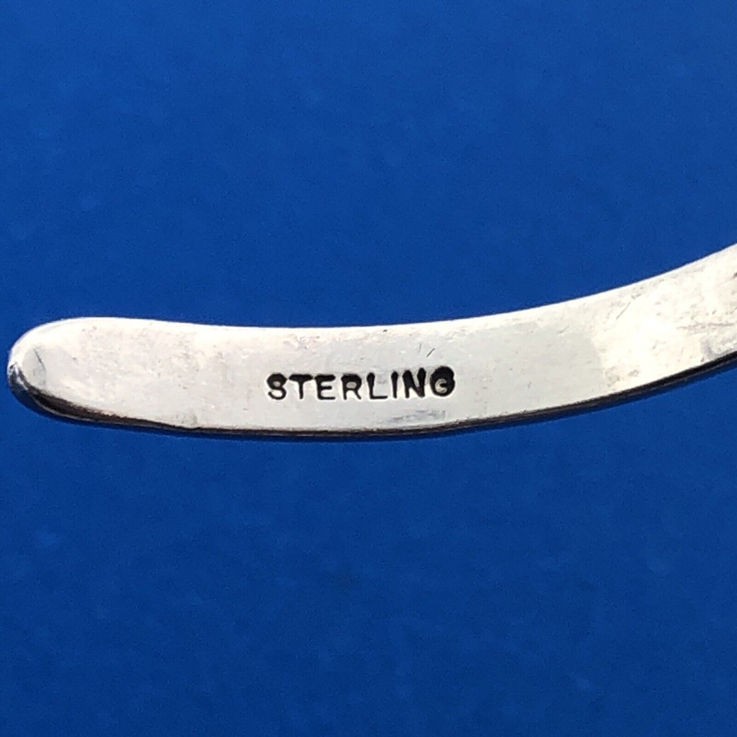 Native American PS Signed Sterling Silver 925 Snake Wave Design Cuff Bracelet