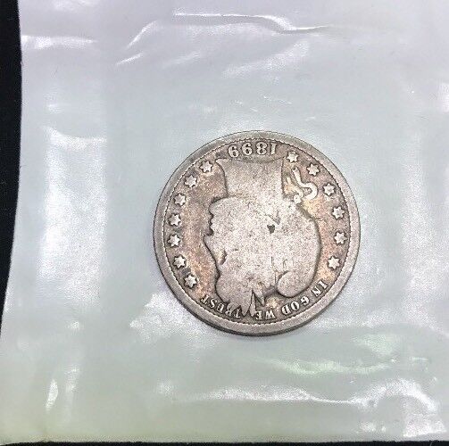 1899 P Barber Silver Quarter 25c $.25 Better Key Philadelphia Rare Scarce