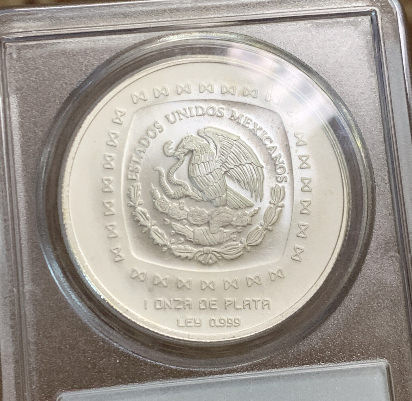 1996 Mo Mexico City 5 Peso 1 oz Silver Hombre Jaguar PCGS MS68 Mexico Coin