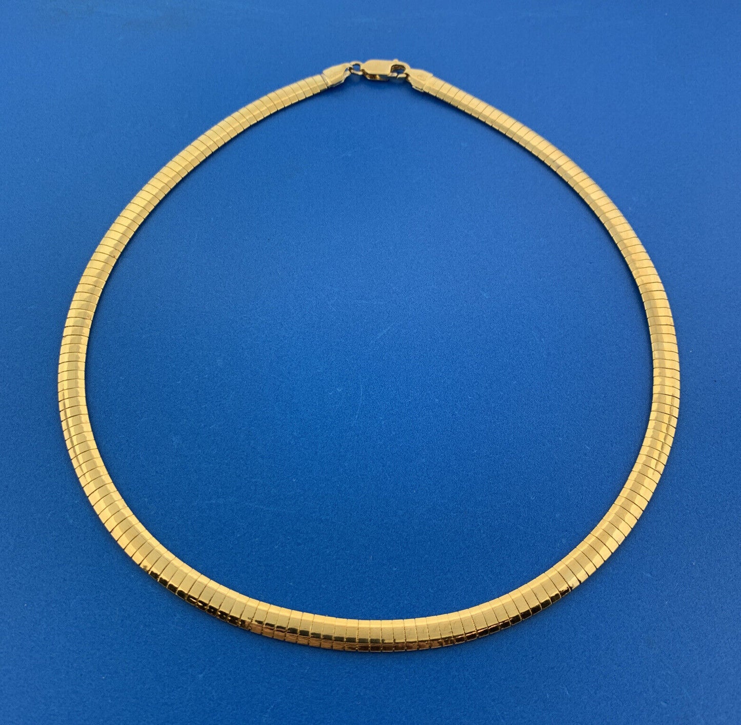 Italian Designer Milor Vermeil Sterling Silver 925 Snake Link 17" Chain Necklace