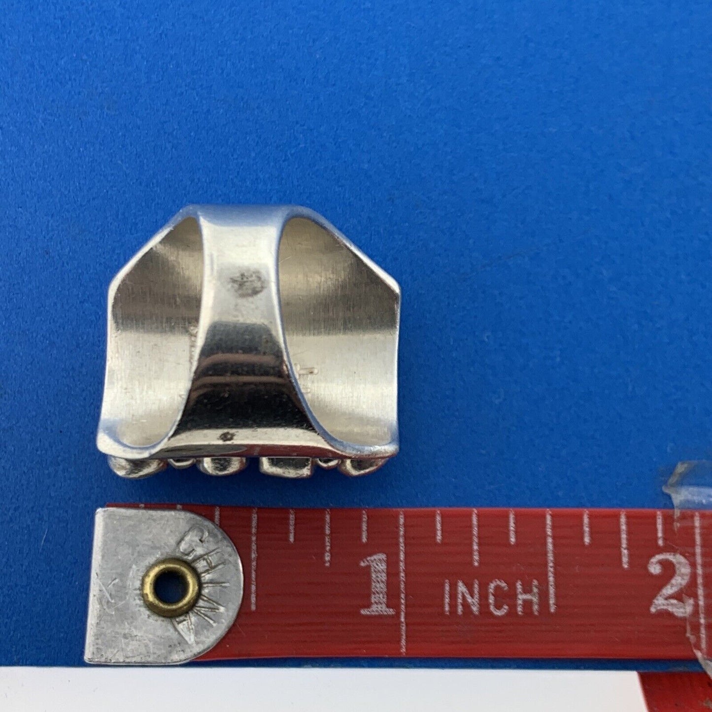 Bilagaanas Native American Artisan Sterling Silver Cubic Zirconia Statement Ring