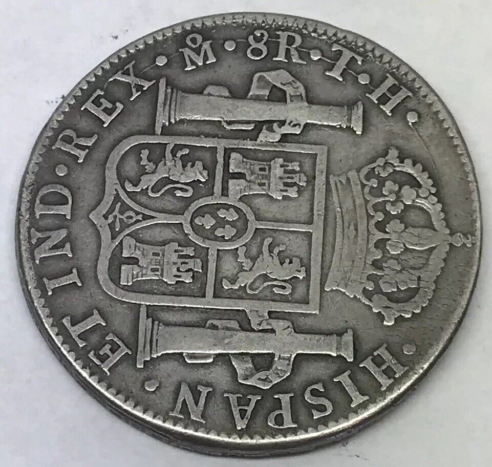 1809 TH Silver 8 Reales Mexico City Mint Pillar Dollar Colonial Coin