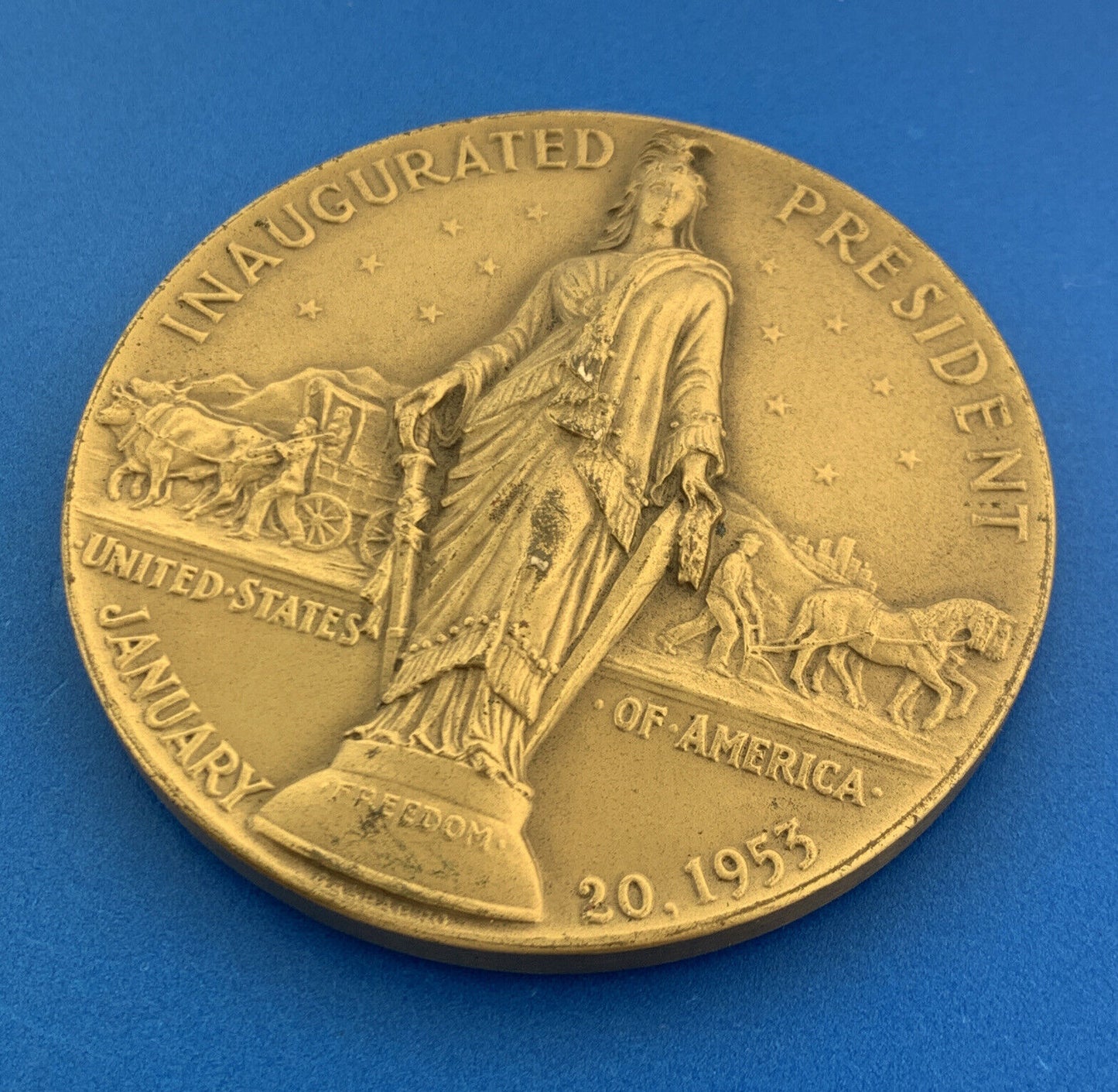 Lot of Two 2 Dwight D. Eisenhower Inauguration Commemorative Bronze Medals
