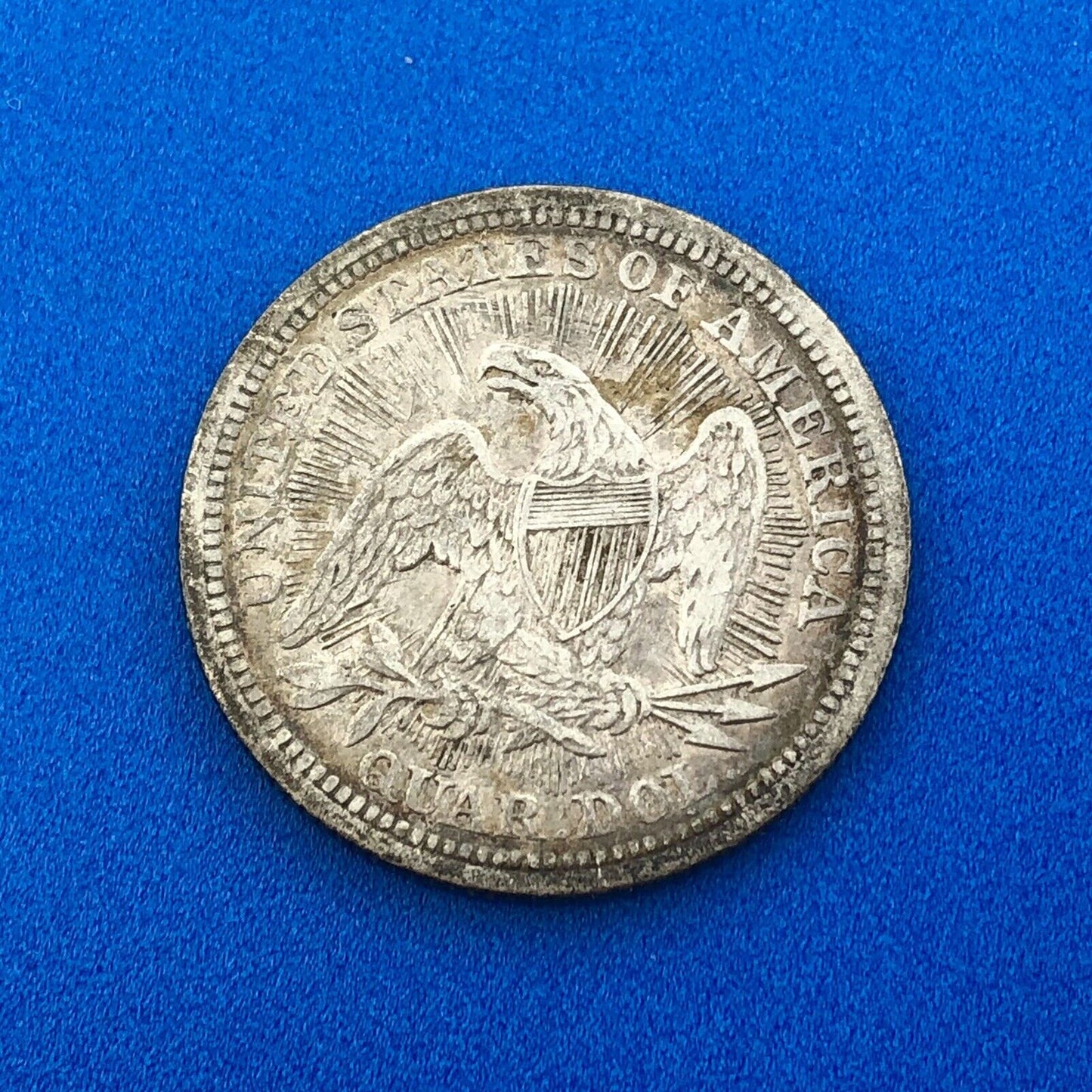 1853 P Silver Seated Quarter Dollar Arrows Rays No Motto Philadelphia Mint Coin