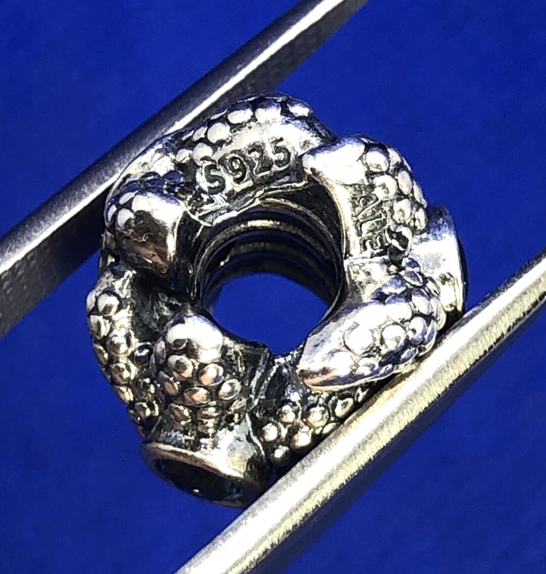 Retired PANDORA ALE 925 Sterling Silver Blue Spinel Sea Starfish Charm 791163