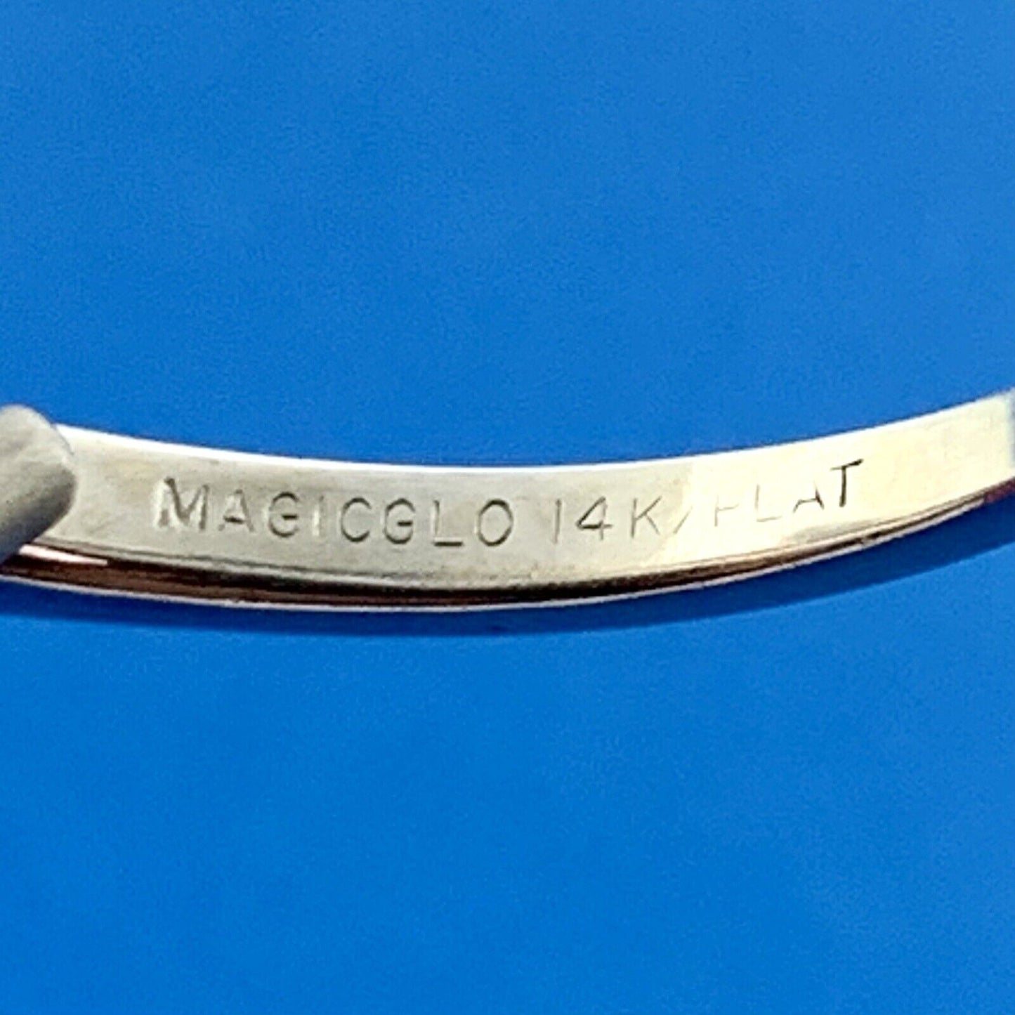 Magic Glo 14k White Gold Platinum Princess Cut Diamond Engagement Ring Size 9.25