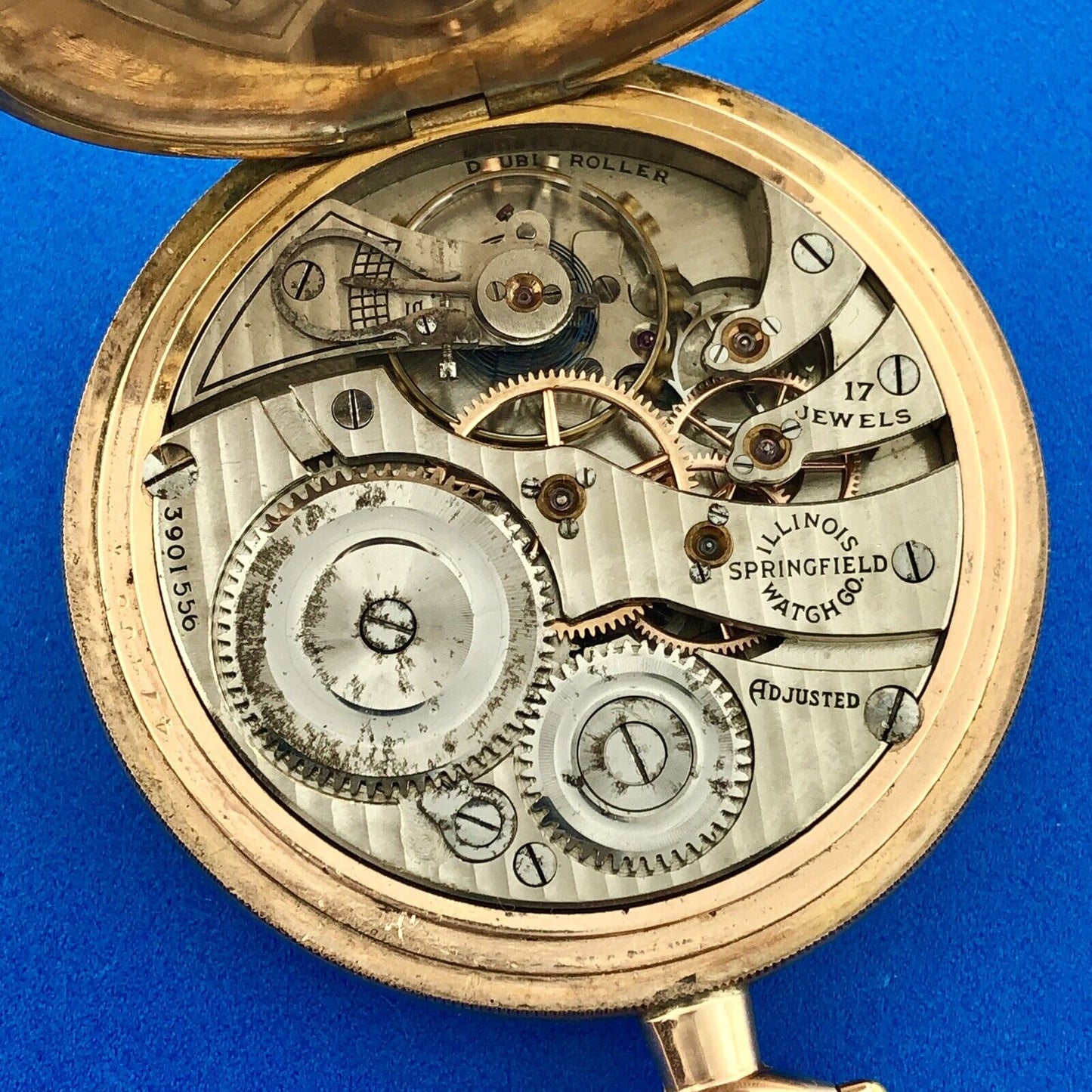 1921 Illinois Gold Filled Full Hunter Grade 305 17j Model 7 Pocket Watch Works