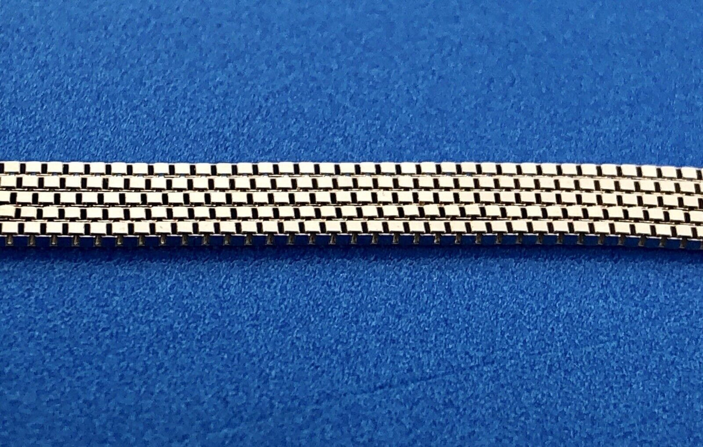Designer RCI Turkey 14K White Gold Lariat Slide Style Box Chain Necklace
