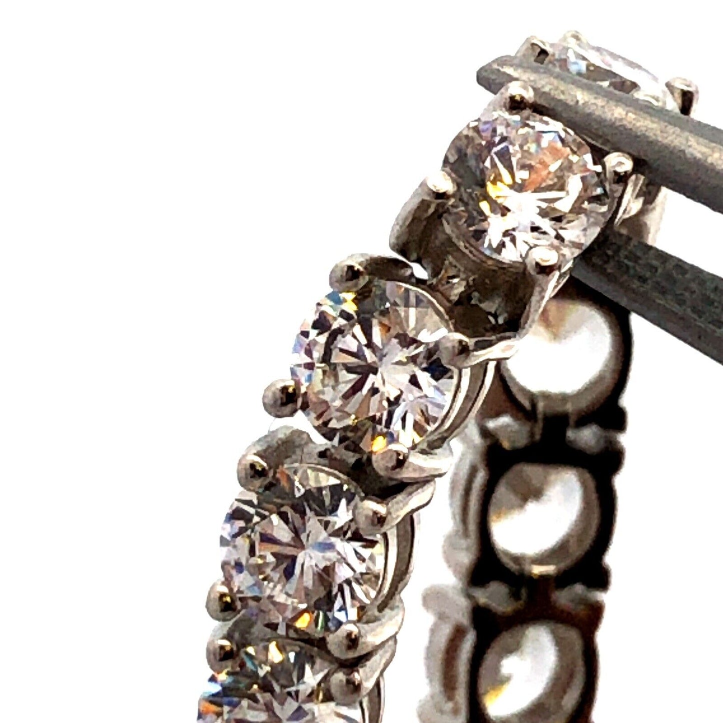 Designer DK 925 Sterling Silver Round Cubic Zirconia Statement Tennis Bracelet