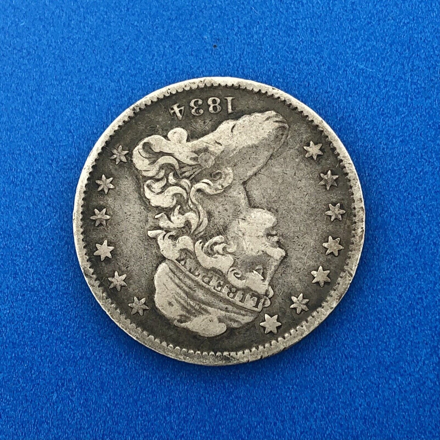 1834 Capped Bust Quarter Dollar Type Two 25 Cents Early American Coinage Nice